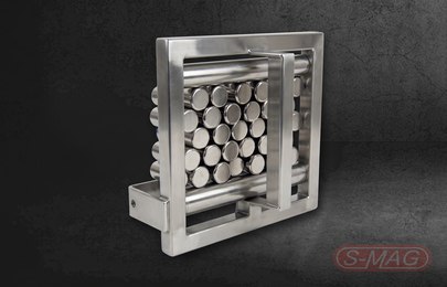 Hopper magnetic grill with magnetic tubes