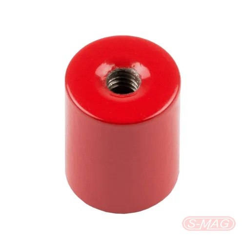 Cast alnico power magnet with threaded mounting hole