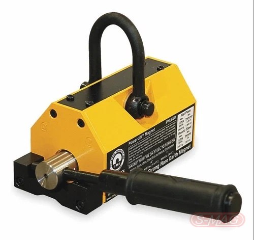 Permanent magnetic lifter with rubber handle grip